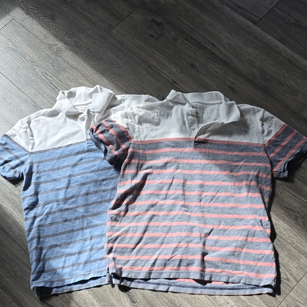 Striped Polo Shirt - Blue and Pink